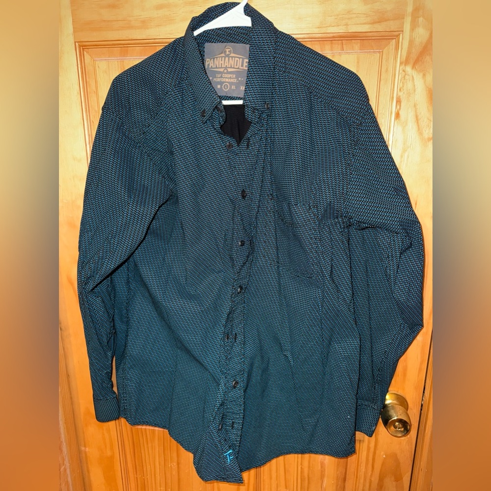 Men's Panhandle Button Down Blue Shirt